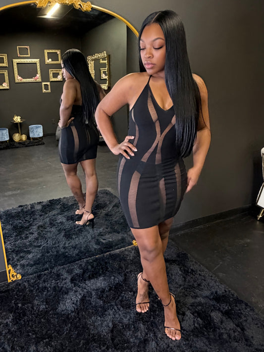 Halter Mesh Dress