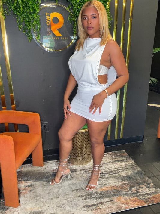 White Open Dress