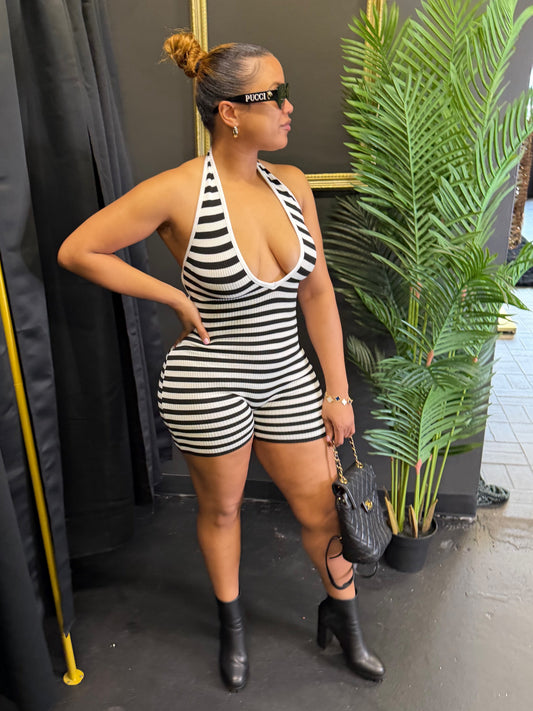 Black and White Romper
