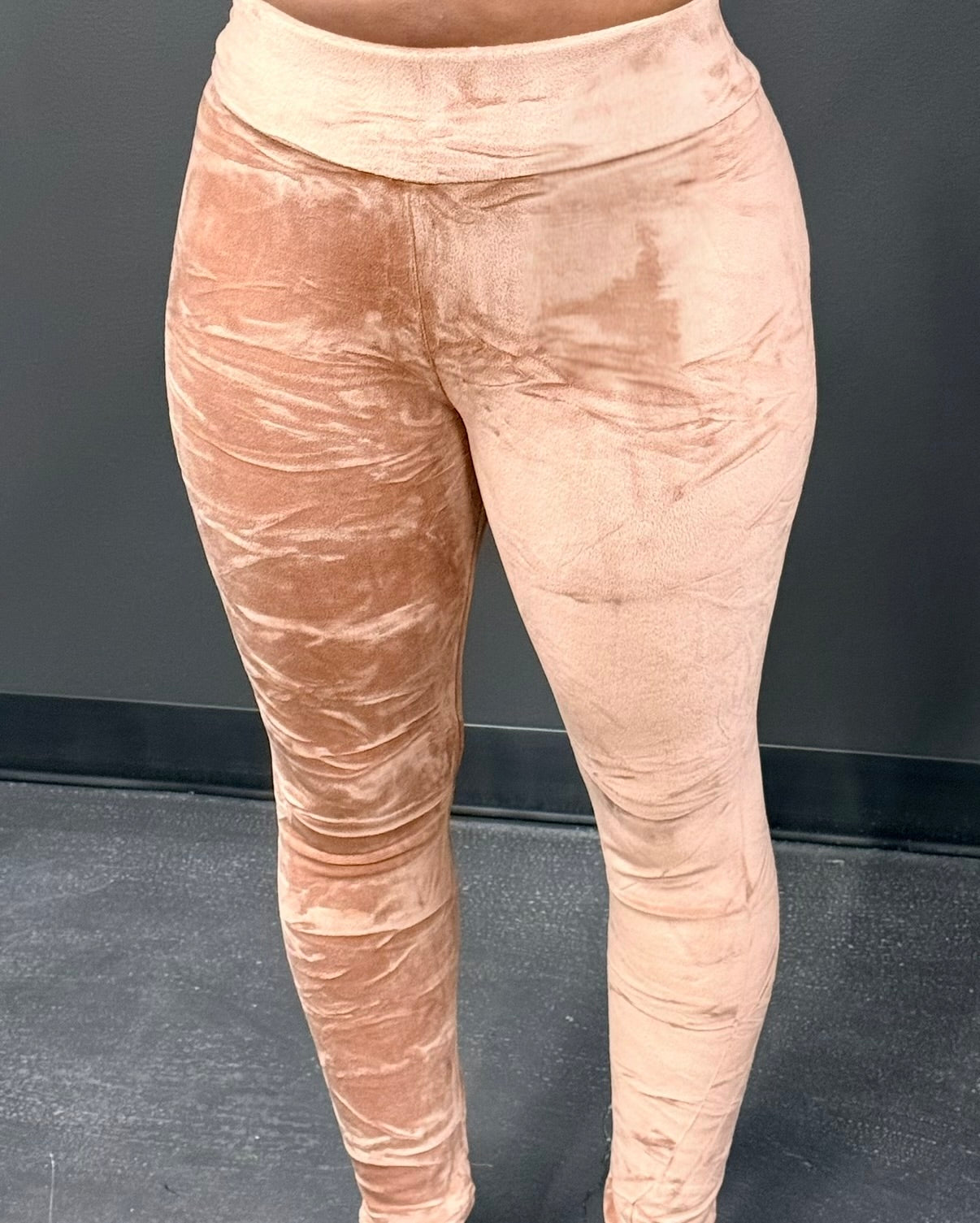 Tan Velour Leggings