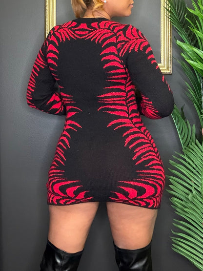 Black and Red Tiger Dress
