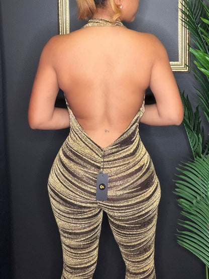 Gold & Black Jumpsuit