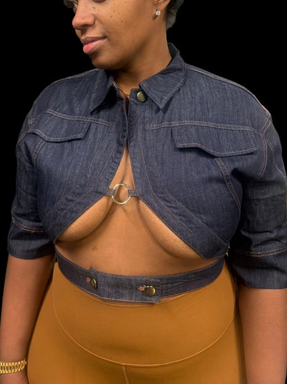 Denim Crop Shirt