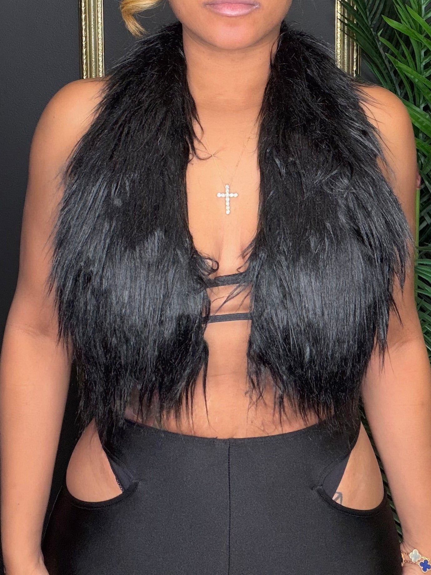 Black Fur 2 Piece