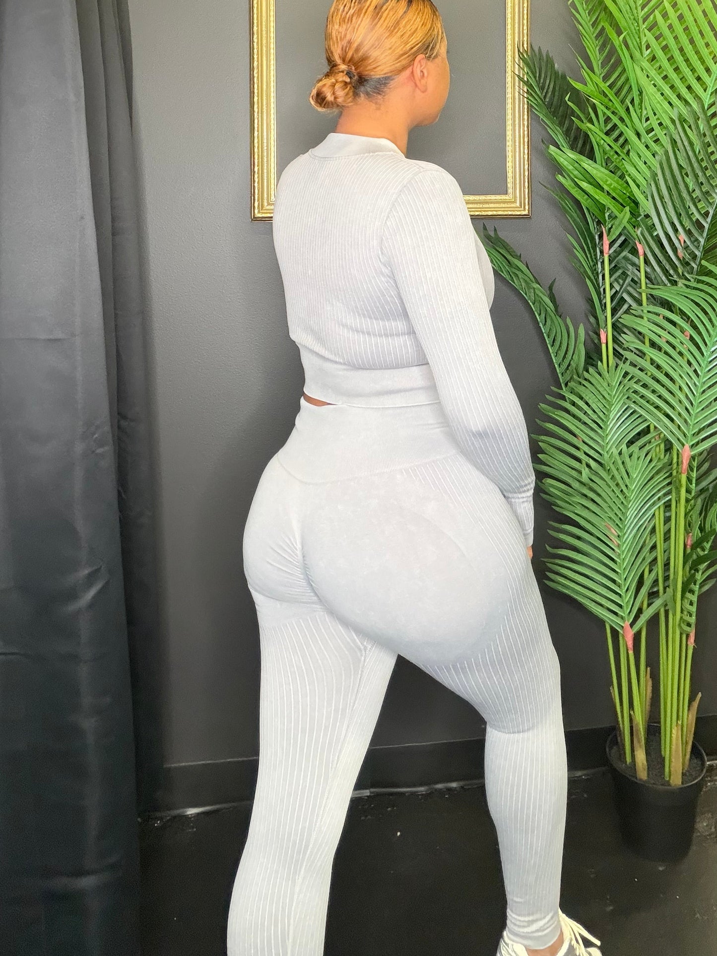 Gray Sport Legging Set