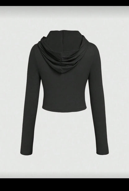Black Hooded Shirt