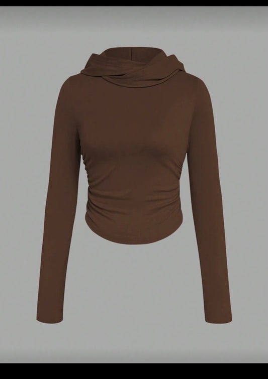 Tan Hooded Top