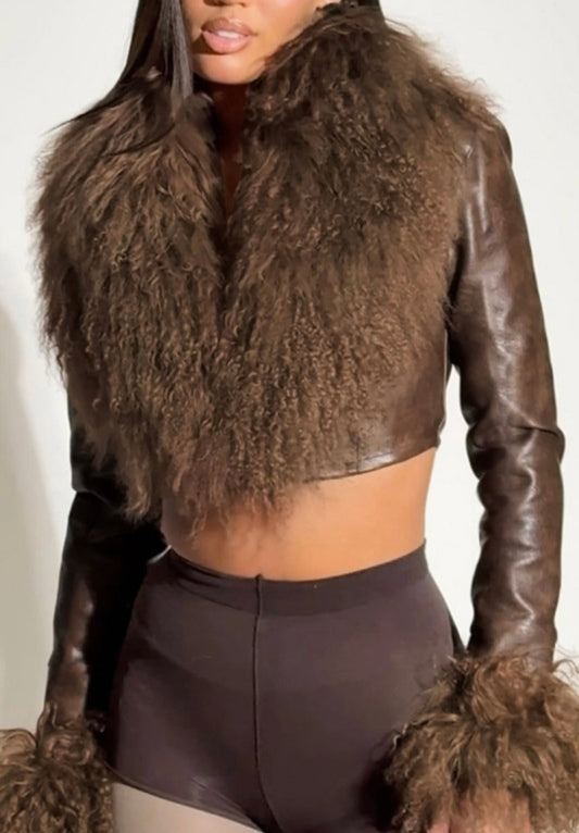 Faux Fur Crop Jacket