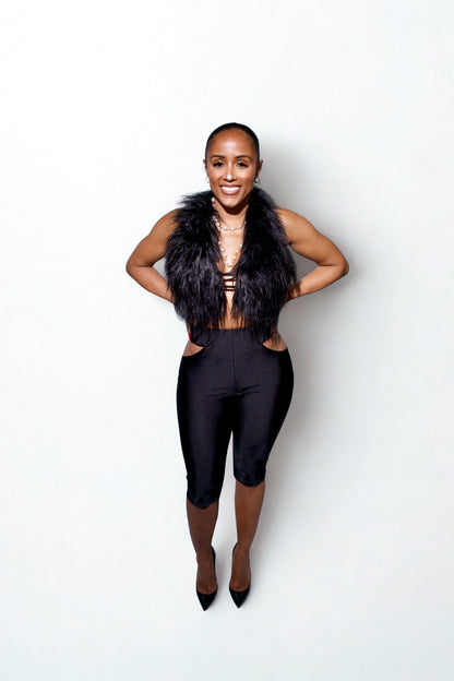 Black Fur 2 Piece