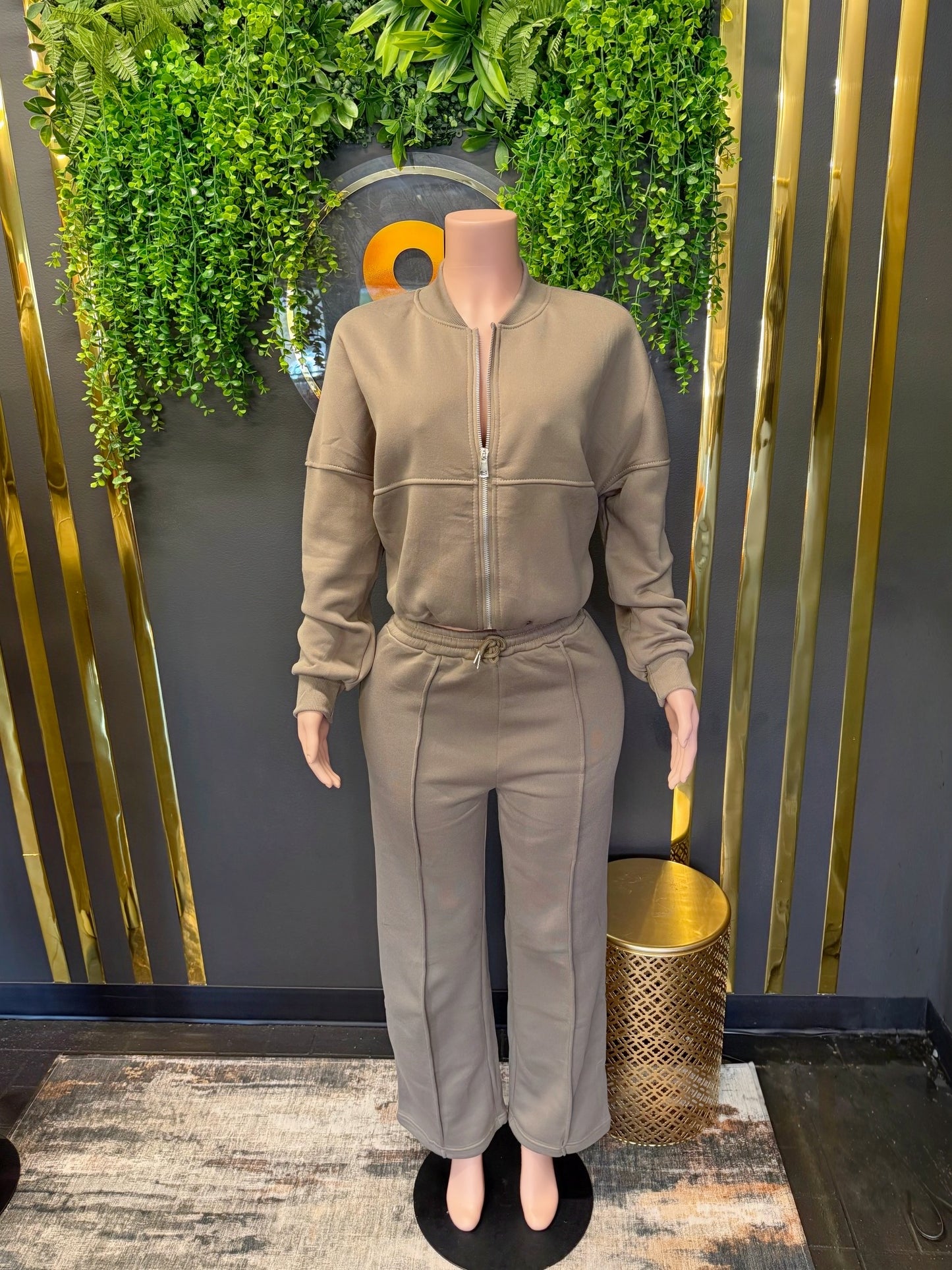 Beige Jogger Set