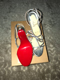 Christian Louboutin Strappy Silver Sandal 41