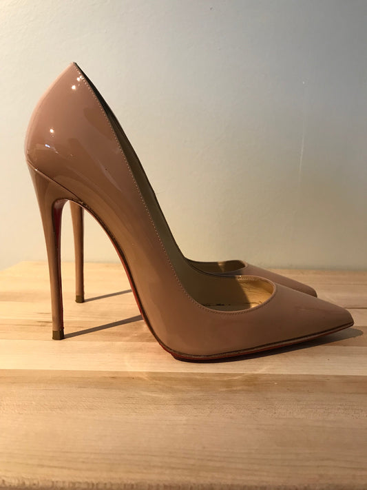 Christian Louboutin So Kate Patent Nude 37.5
