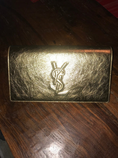 Saint Laurent Gold Clutch