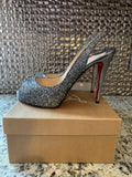 Christian Louboutin Glitter Slingback 40