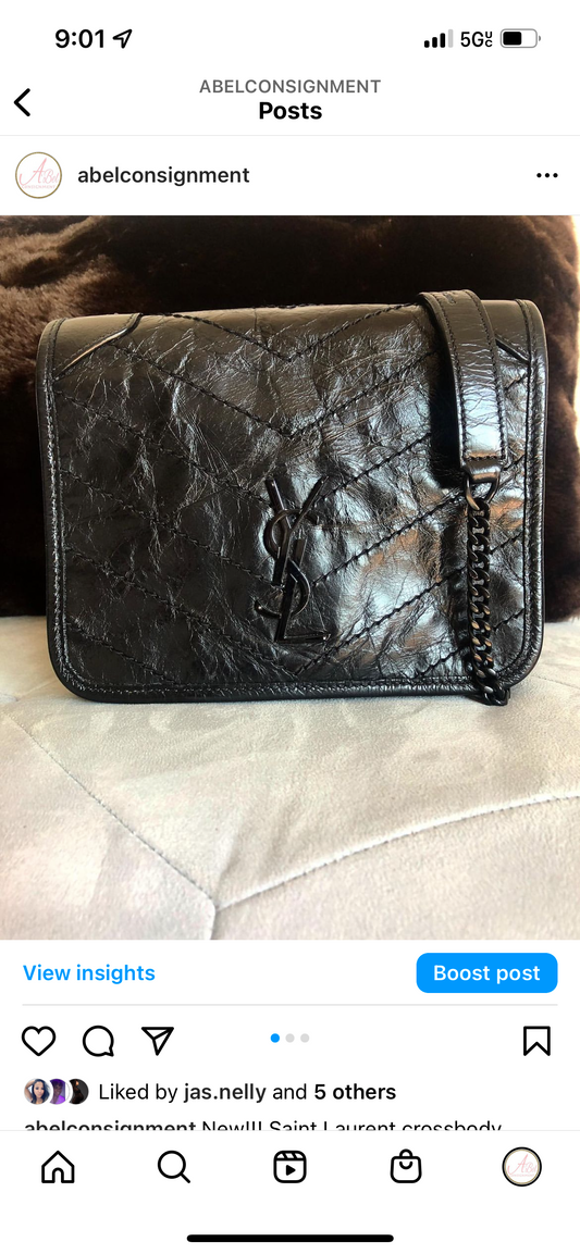 YSL Saint Laurent crossbody black