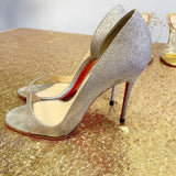 Christian Louboutin Sparkle Open Toe Pump 39